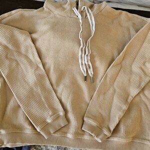 Aerie Light Brown Knit Top XS